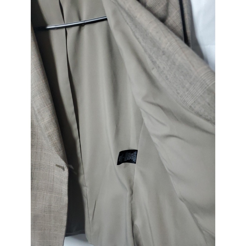 Tahari women's blazer jacket sz 8‎ Brown Gray Check Career Preppy Office Fall - Picture 6 of 11